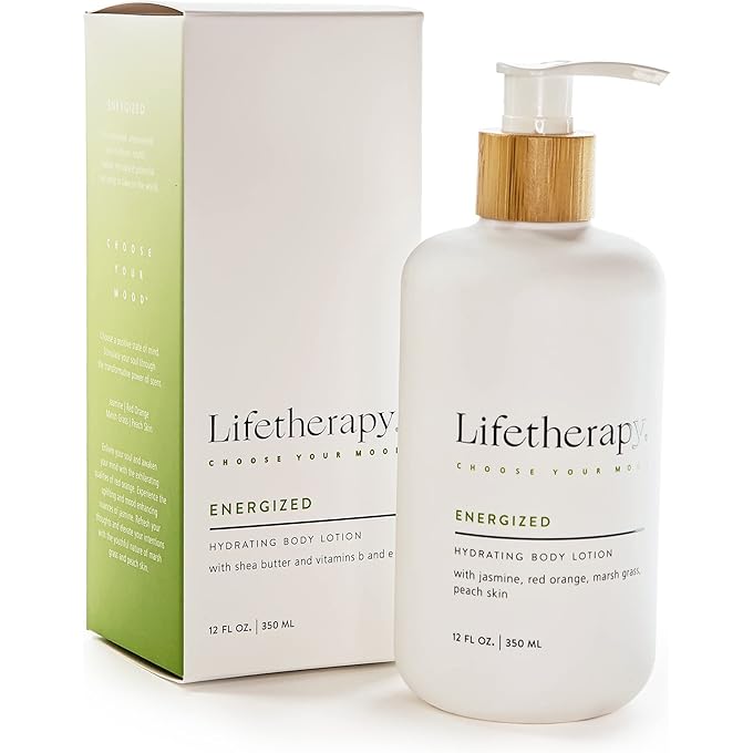 Lifetherapy Hydrating Lotion For Hand & Body | Non Greasy Lightweight Lotion Made with Shea Butter (Energized) - Image 1